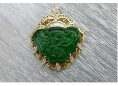 Diamond Jade Pendant